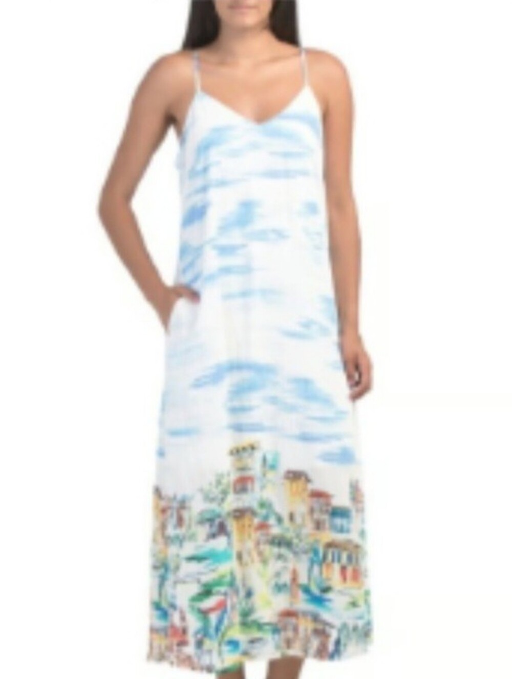 Rachel Zoe Womens Beach Ocean Tropical Print Dress New Sz S
